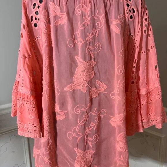 Johnny Was Embroidered Blouse Size L - Picture 5 of 10